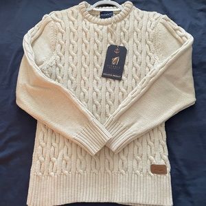 Heritage 100% Irish Wool Cable Knit Sweater